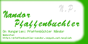 nandor pfaffenbuchler business card
