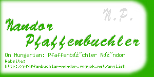 nandor pfaffenbuchler business card